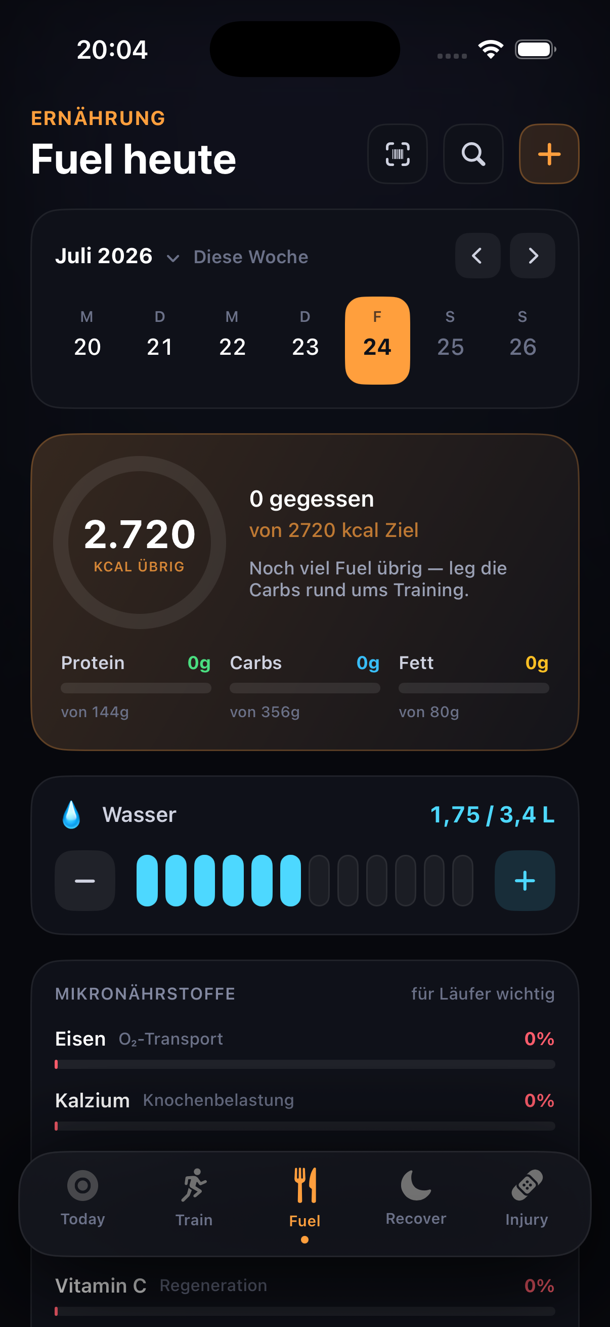 Screenshot: Wochenrhythmus — 9:19.5